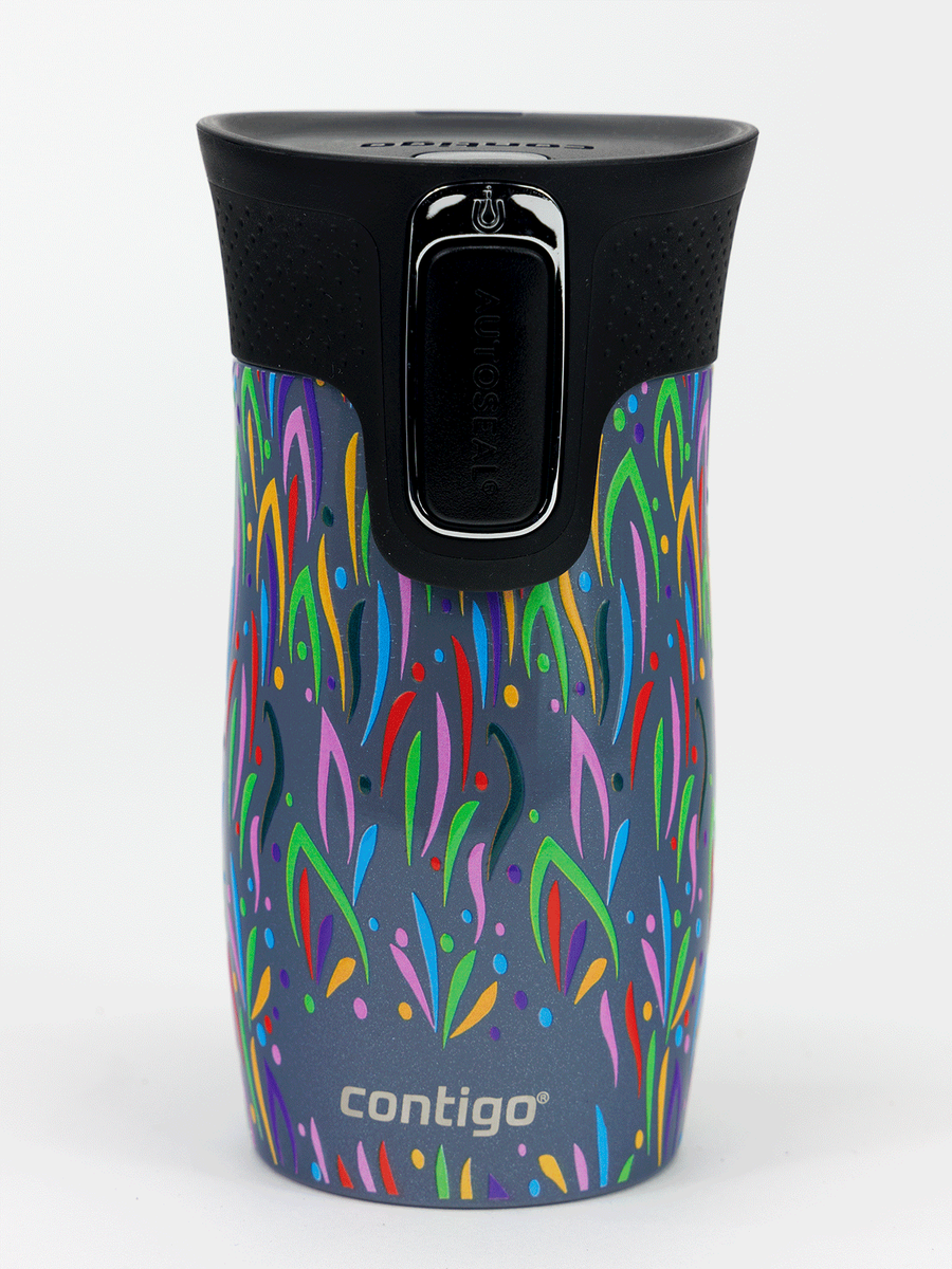 Contigo West Loop Mini - Kubek termiczny - 300ml - Floresy - Niebieski Metalik