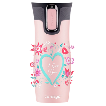 Contigo West Loop 2.0 - Kubek termiczny - 470ml - I love You - Różowy Mat