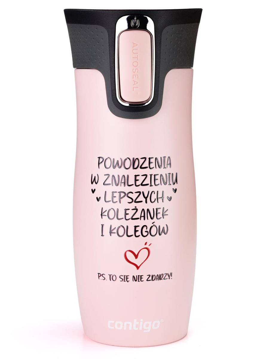 Kubek termiczny Contigo West Loop 2.0 470ml - Na odejście z pracy  - Różowy Mat