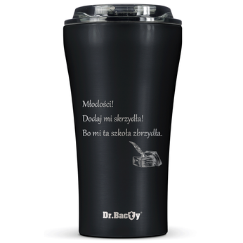 Dr.Bacty Apollo 2.0 - Kubek termiczny na kawę - Oda do młodości - 360 ml - Black Matt