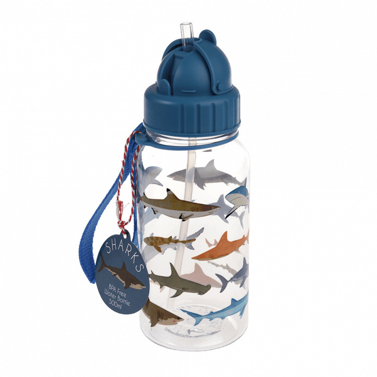 Rex London Bidon ze słomką 500ml Rekiny