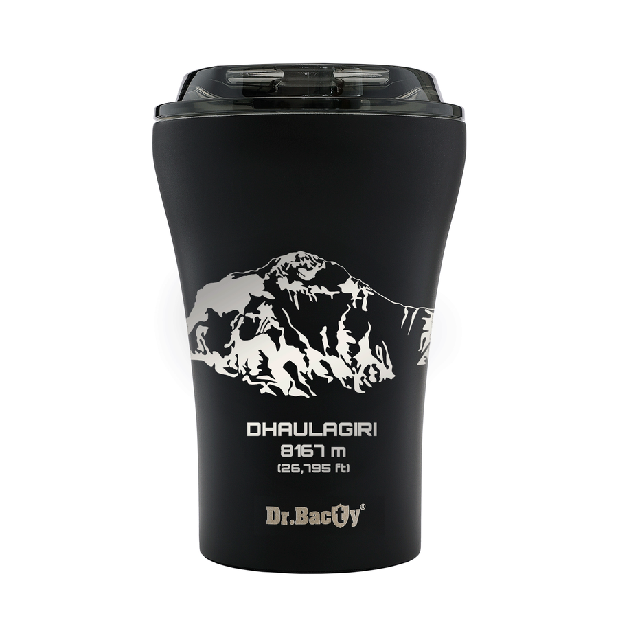 Dr.Bacty Apollo - Kubek termiczny do kawy - 227 ml - Dhaulagiri - czarny