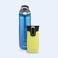 Contigo butelka Ashland 720 ml + kubek termiczny West Loop Mini 300 ml żółty metalik - Zestaw