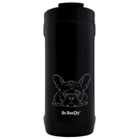 Kubek termiczny 2w1 Dr.Bacty Notus 360 ml - Buldog francuski - czarny