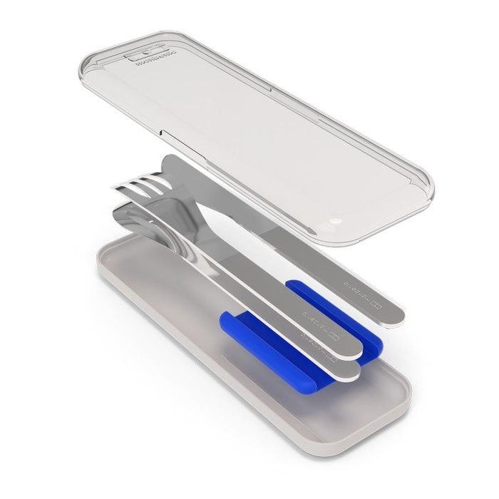 Monbento Zestaw sztućców podróżnych SlimBox Blue