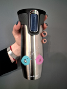 Contigo West Loop 2.0 - Kubek termiczny - 470ml - Ptaszkowe love- Stalowy