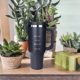 Kubek termiczny na wodę z grawerem Streeterville Tumbler 1200 ml - Darkstone