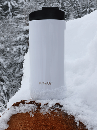 Dr.Bacty Notus - Kubek termiczny - 360 ml - Dystans - biały