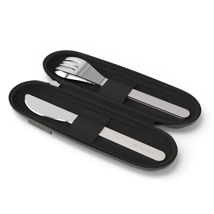 Monbento Zestaw sztućców podróżnych Slim Nest Black