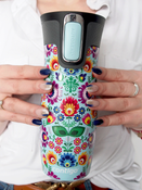 Contigo West Loop 2.0 - Kubek termiczny - 470ml - Folklor - błękitny Mat