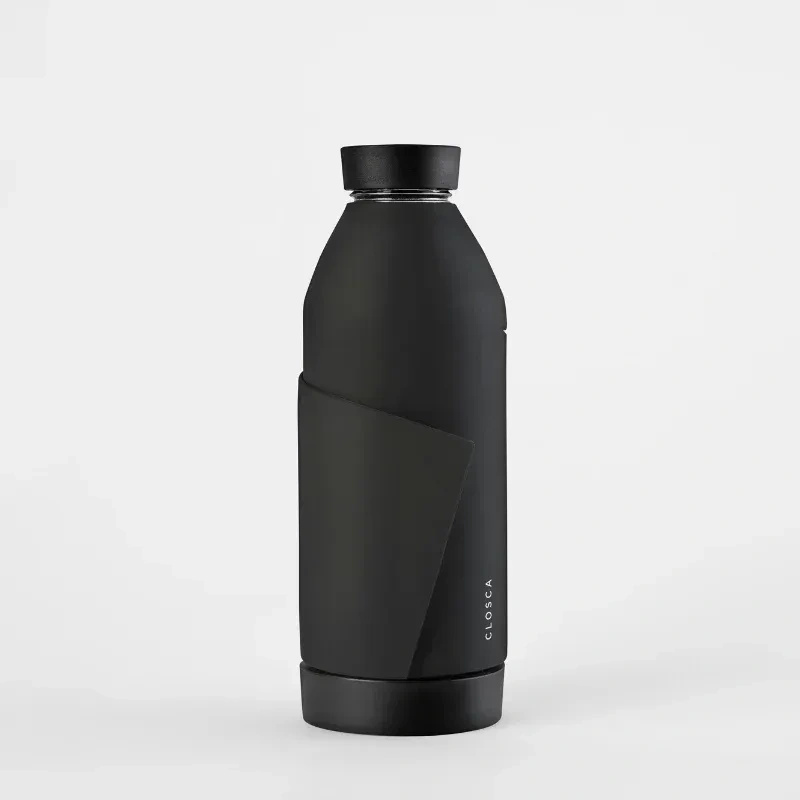 Butelka Closca Glass Black 420ml - Nude/B