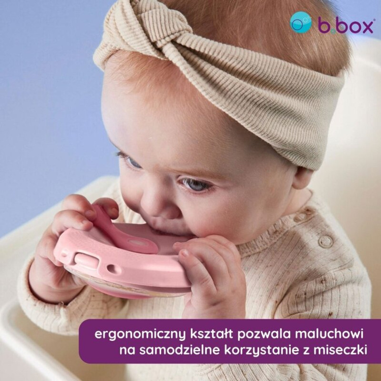 B.Box Miseczka z pokrywką fill+feed Blush