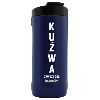 Dr.Bacty Notus - Kubek termiczny na kawę 2w1 - 360 ml - Kuźwa - granatowy