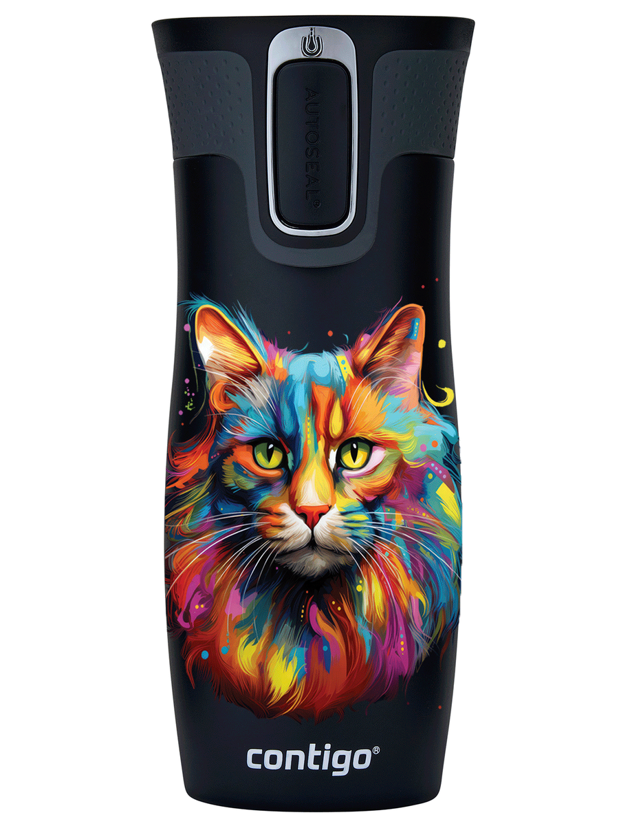 Contigo West Loop 2.0 - Kubek termiczny - 470ml - Kot - Czarny