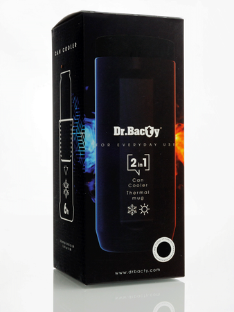 Dr.Bacty - Kubek termiczny do kawy - 360 ml - Czarny - Solina