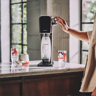 Saturator do wody gazowanej SodaStream ART czarny'+ 1 butelka + nabój CO2
