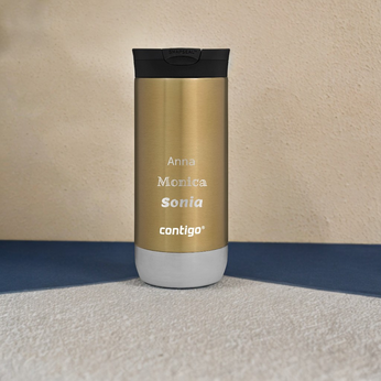 Kubek termiczny z grawerem Contigo Huron 2.0 470ml - Złoty