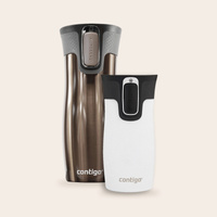 Contigo West Loop 2.0 Latte 470 ml + West Loop Mini Biały 300 ml - Zestaw kubków termicznych