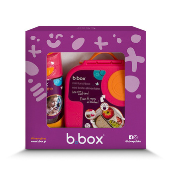 b.Box Zestaw Prezentowy Mini Lunchbox + Bidon ze Słomką 450ml Strawberry Shake
