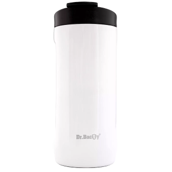 Dr.Bacty Notus - Kubek termiczny na kawę 2w1 - 360 ml - biały