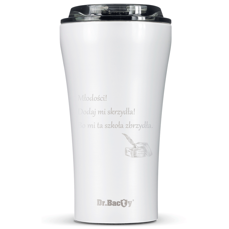 Dr.Bacty Apollo 2.0 - Kubek termiczny na kawę - Oda do młodości - 360 ml - Glossy White