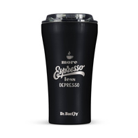 Dr.Bacty Apollo 2.0 - Kubek termiczny na kawę - Espresso depresso- 360 ml - Black Matt