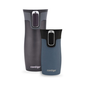 Contigo West Loop grafitowy 470 ml + West Loop Mini 300 ml niebieski metalik - Zestaw kubków termicznych