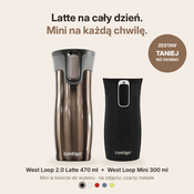 Zestaw kubków termicznych Contigo West Loop 2.0 Latte 470 ml + West Loop Mini Czarny 300 ml
