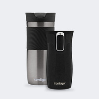 Contigo Byron 470 ml Gunmetal + West Loop Mini 300 ml czarny metalik - Zestaw kubków termicznych