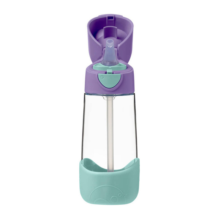B.Box Butelka tritanowa ze słomką 450ml Lilac Pop