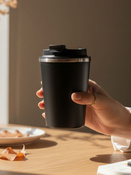 Szczelny kubek termiczny Dr.Bacty Terra RCS 300ml – Stal z recyklingu - Czarny Mat