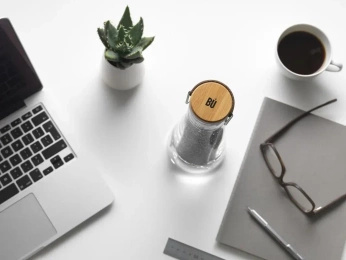 BU Butelka z filtrem z bambusa do wody 700ml - 4x filtr