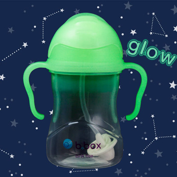 B.Box Bidon ze słomką 240ml Glow in the dark