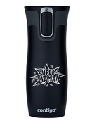 Kubek termiczny Contigo West Loop 2.0 470 ml - Super Mama - czarny