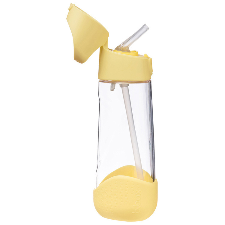 B.Box Butelka na wodę tritanowa ze słomką 600ml Lemon Twist b.box