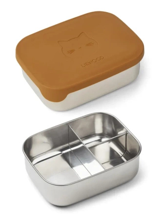 Lunchbox Liewood Arthur 900ml - Cat mustard