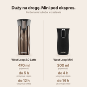 Zestaw kubków termicznych Contigo West Loop 2.0 Latte 470 ml + West Loop Mini Niebieski Metalik 300 ml
