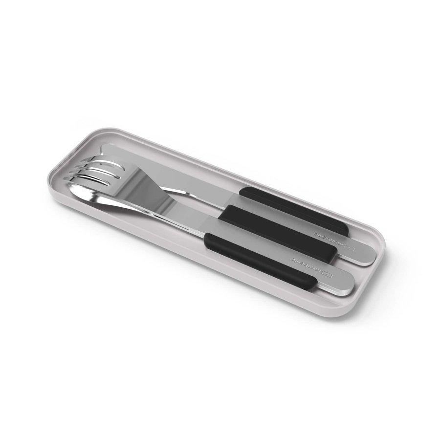 Monbento Zestaw sztućców podróżnych Slim Box Black