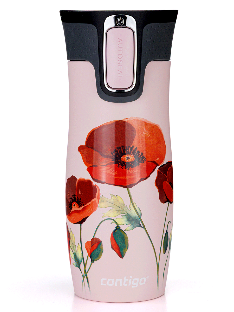Contigo West Loop 2.0 - Kubek termiczny - 470ml - Maki - różowy Mat