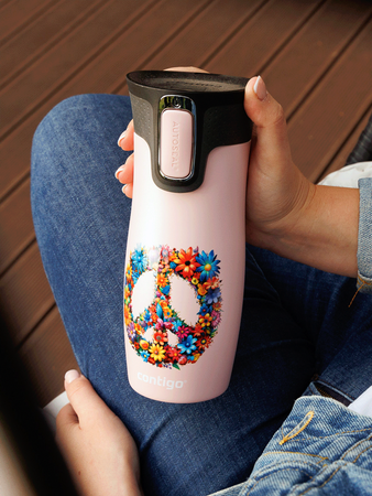 Contigo West Loop 2.0 - Kubek termiczny - 470ml - Peace - różowy Mat