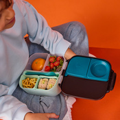 b.box Mini Lunchbox Pojemnik Śniadaniowy z Przegródkami Blue Slate