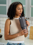 Contigo Streeterville Tumbler - Kubek termiczny ze słomką - 1200 ml - Darkstone