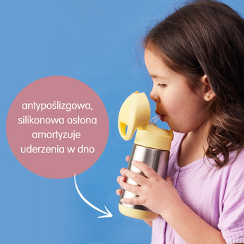 b.box Bidon Termiczny ze Słomką Stalowy 350ml Lemon Twist