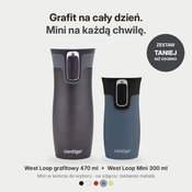 Zestaw Contigo West Loop grafitowy 470 ml + West Loop Mini 300 ml – niebieski metalik