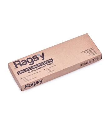 Szklane słomki Ragsy 4+1