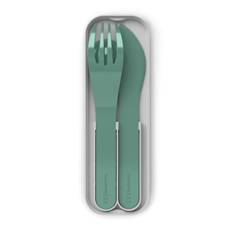 Monbento Sztućce podróżne Pocket Color Green Forest