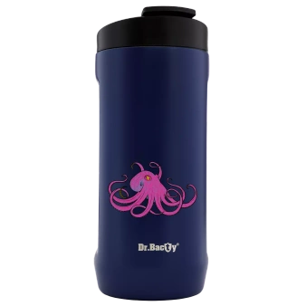 Dr.Bacty Notus - Kubek na napoje - 360 ml - Ośmiornica różowa - granatowy