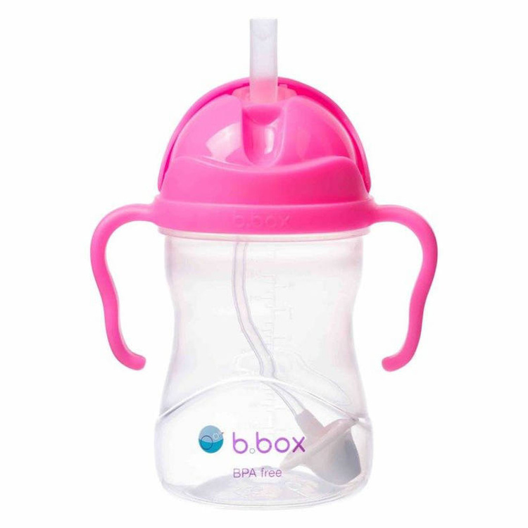 B.Box Bidon ze słomką 240ml różowy granat