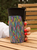 Contigo West Loop Mini - Kubek termiczny - 300ml - Floresy - Niebieski Metalik