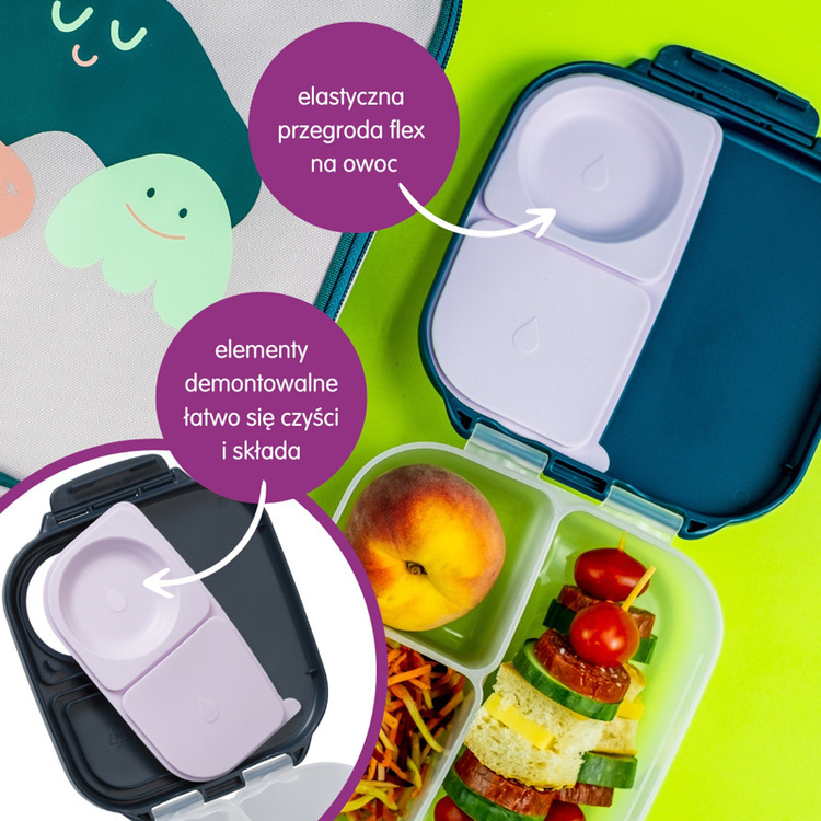 b.Box Zestaw Prezentowy Mini Lunchbox + Bidon ze Słomką 450ml Blue Slate